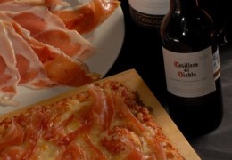 Pizza de jamón serrano